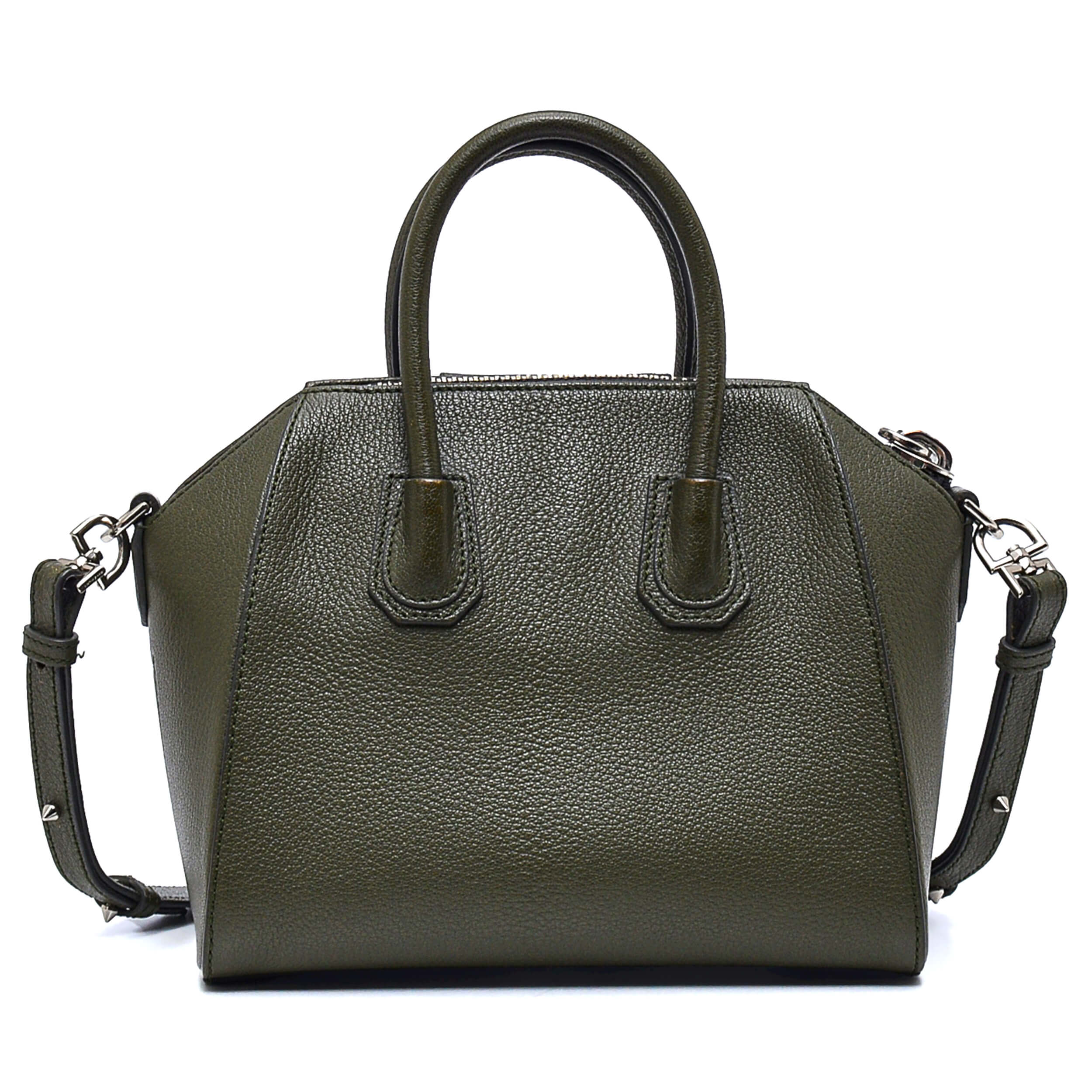 Givenchy - Khaki Leather Nano Antigona Nano Bag